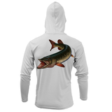 Michigan Freshwater Born Pike Men's Long Sleeve UPF 50+ Dry-Fit Hoodie