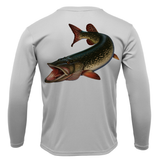 Michigan Freshwater Born Pike Men's Long Sleeve UPF 50+ Dry-Fit Shirt