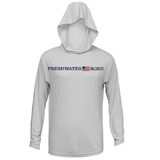 Michigan Freshwater Born Men's Linear Logo Long Sleeve UPF 50+ Dry-Fit Hoodie