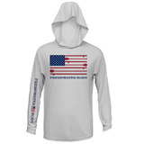 Michigan Freshwater Born SUP Flag Women's Long Sleeve UPF 50+ Dry-Fit Hoodie