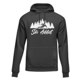 Ski Addict Adult Fleece Hooded Sweatshirt