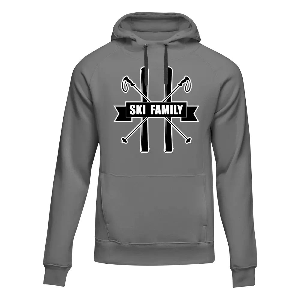 Ski Family Adult Fleece Hooded Sweatshirt