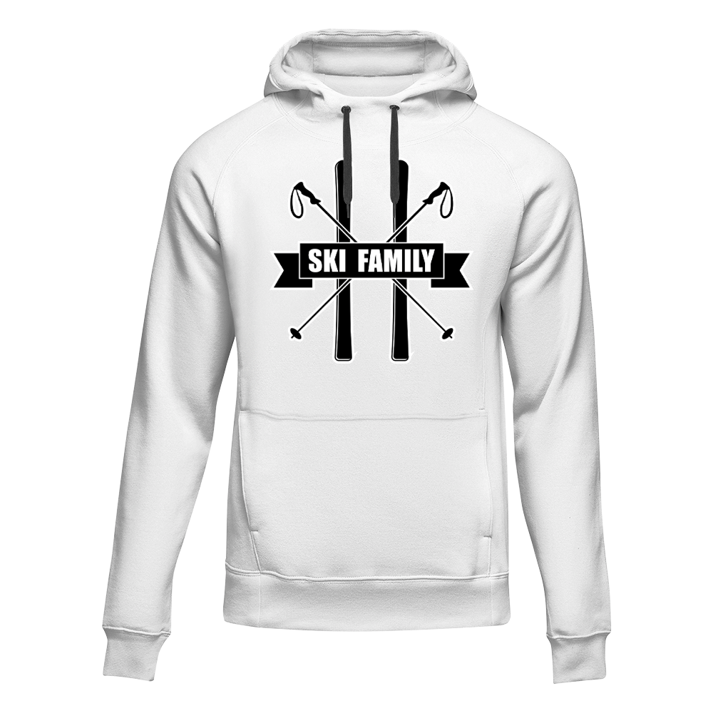 Ski Family Adult Fleece Hooded Sweatshirt