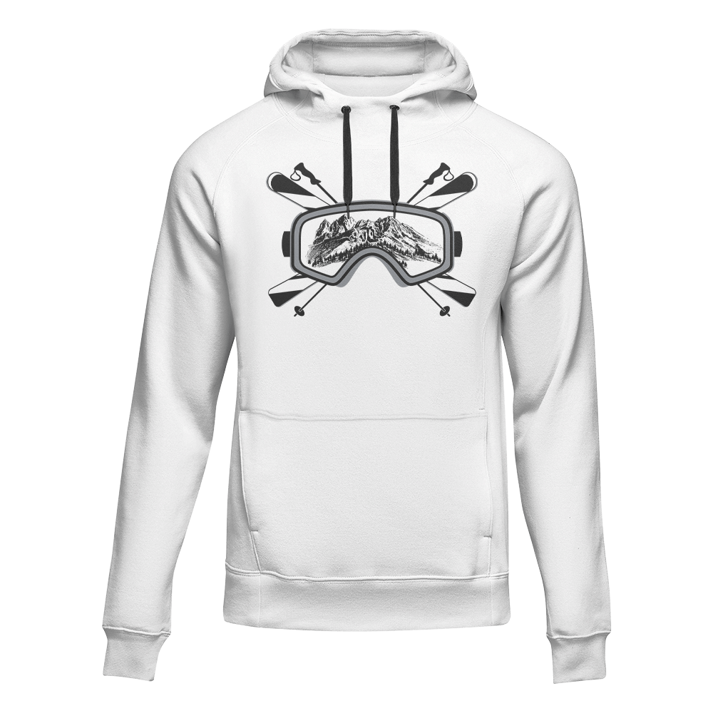 Ski Goggles Adult Fleece Hooded Sweatshirt