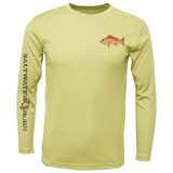 Snapper on Chest Long Sleeve UPF 50+ Dry-Fit Shirt