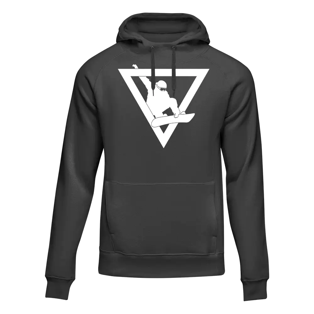 Snowboarder Geometry Adult Fleece Hooded Sweatshirt