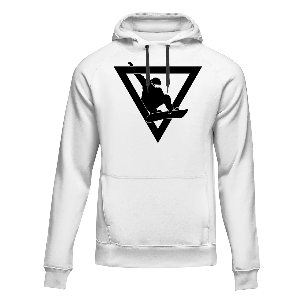 Snowboarder Geometry Adult Fleece Hooded Sweatshirt