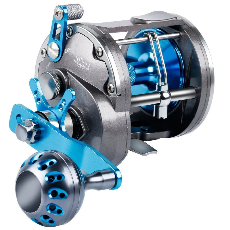 Sougayilang Trolling Fishing Reel 4.1:1 High Speed Ratio Saltwater Boat Reel Full Metal 6+1BB Max Drag 55LB Fishing Reel Pesca Bobber Bargain