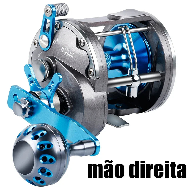 Sougayilang Trolling Fishing Reel 4.1:1 High Speed Ratio Saltwater Boat Reel Full Metal 6+1BB Max Drag 55LB Fishing Reel Pesca Bobber Bargain