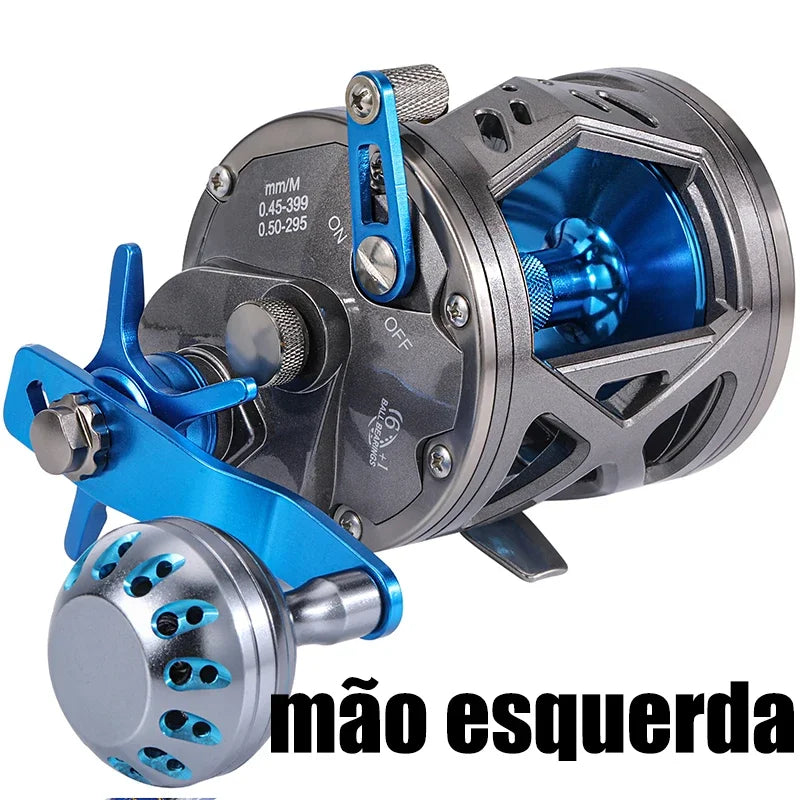 Sougayilang Trolling Fishing Reel 4.1:1 High Speed Ratio Saltwater Boat Reel Full Metal 6+1BB Max Drag 55LB Fishing Reel Pesca Bobber Bargain