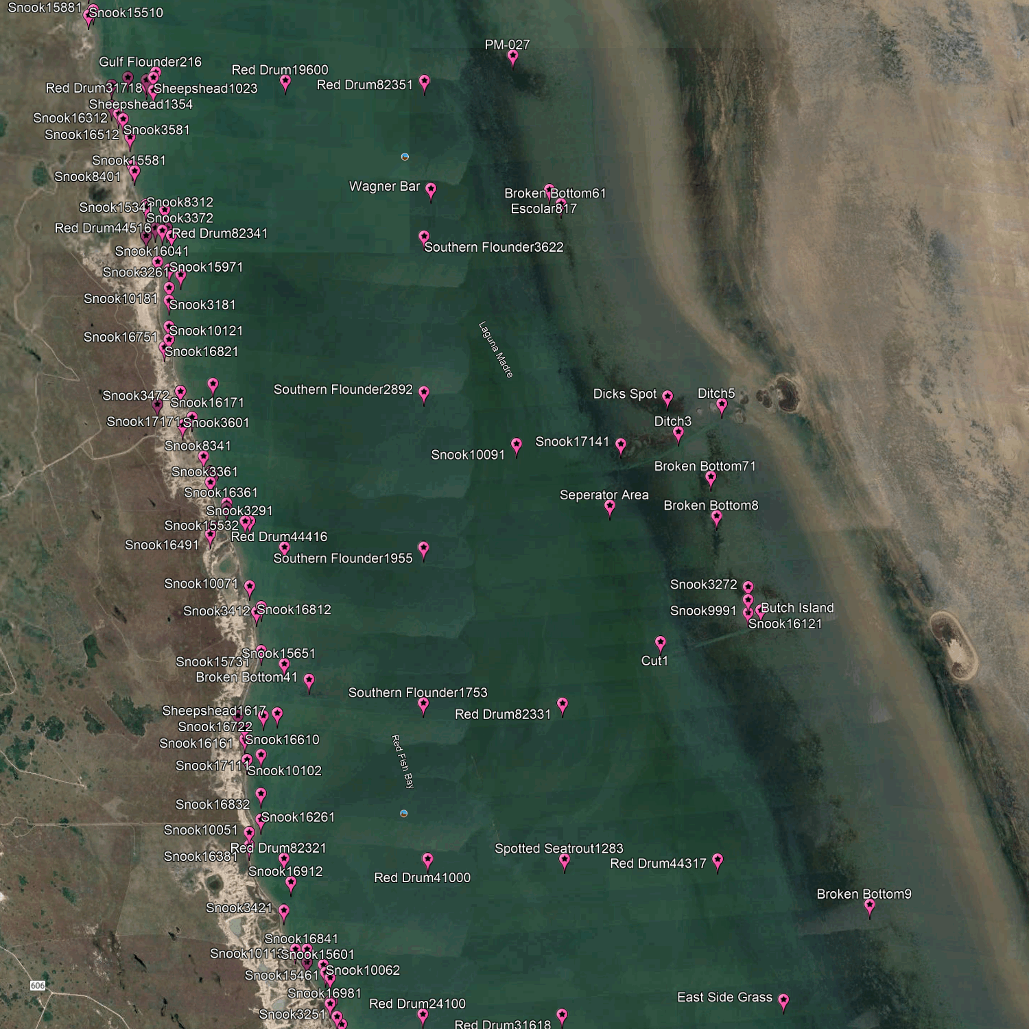 Lugares de pesca en South Padre - Puntos de pesca de bajura
