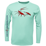 Key West, FL Spiny Lobster Diver Men's Long Sleeve UPF 50+ Dry-Fit Shirt
