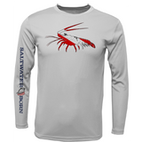 Key West, FL Spiny Lobster Diver Men's Long Sleeve UPF 50+ Dry-Fit Shirt