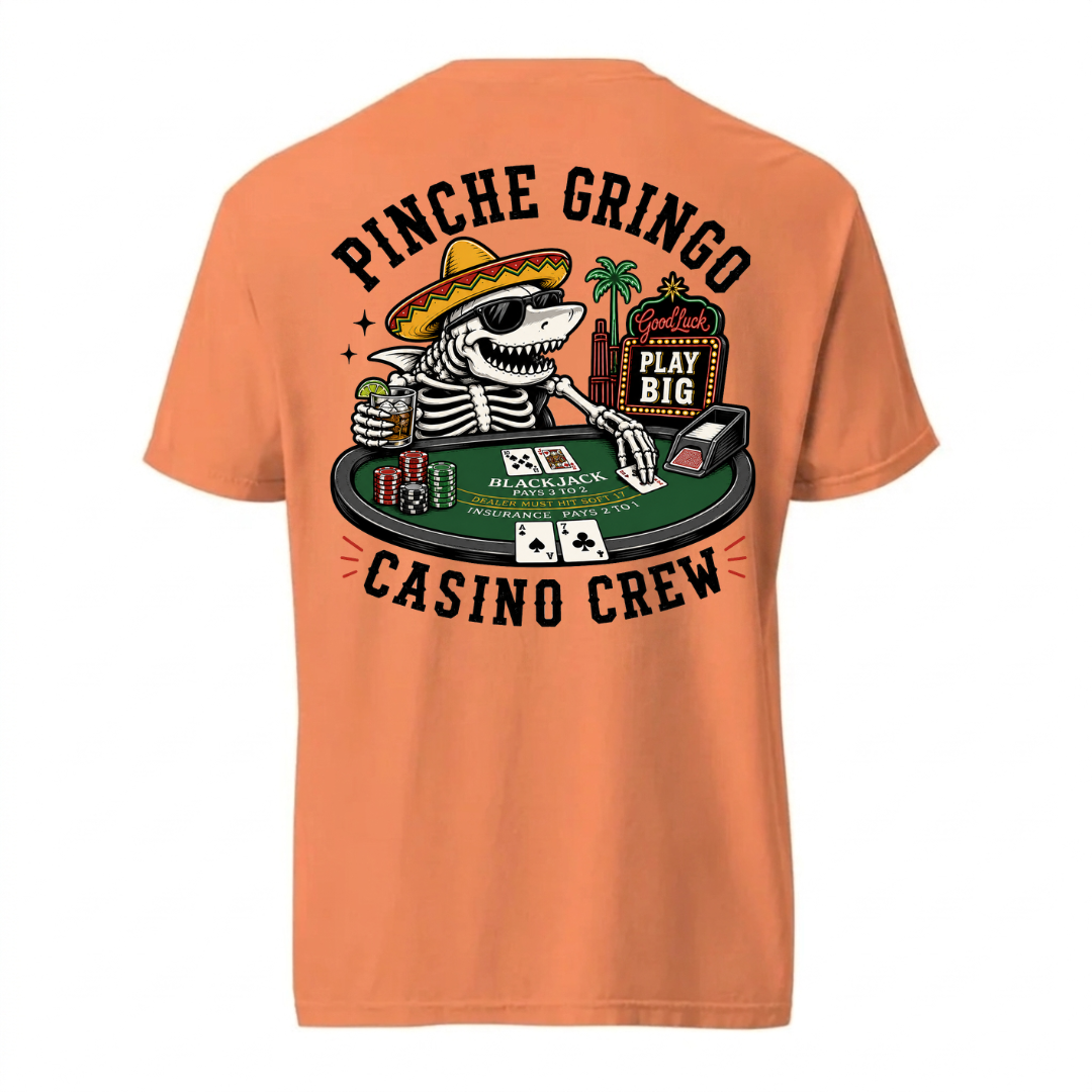 Pinche Gringo Jackpot Crew Blackjack Shirt