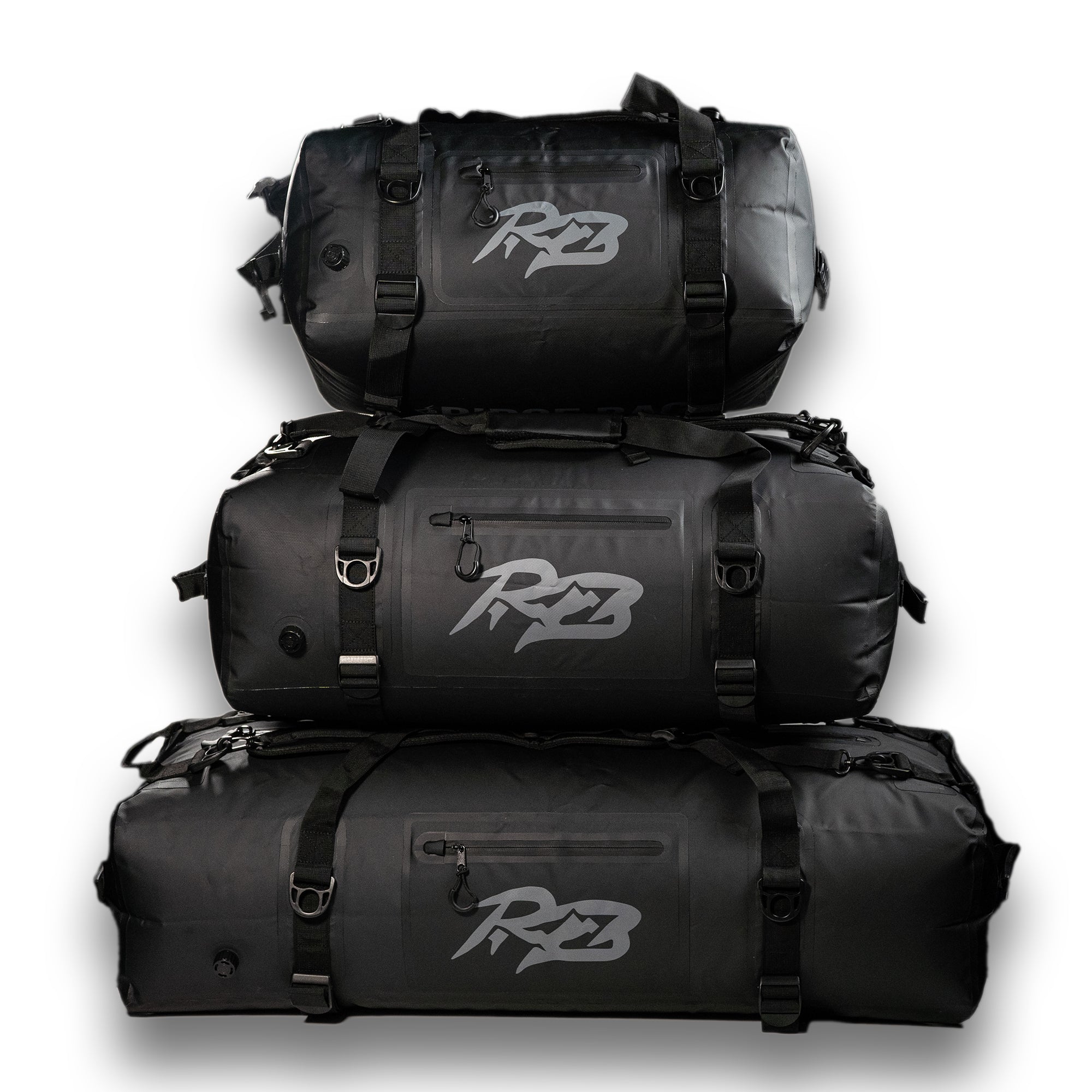 Bolsa Ridge | Bolsa de viaje para exteriores, paquete de tres, color negro