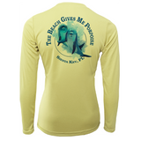 Siesta Key "The Beach Gives me Porpoise" Women's Long Sleeve UPF 50+ Dry-Fit Shirt