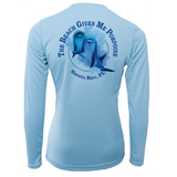Siesta Key "The Beach Gives me Porpoise" Women's Long Sleeve UPF 50+ Dry-Fit Shirt