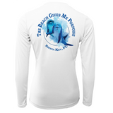 Siesta Key "The Beach Gives me Porpoise" Women's Long Sleeve UPF 50+ Dry-Fit Shirt