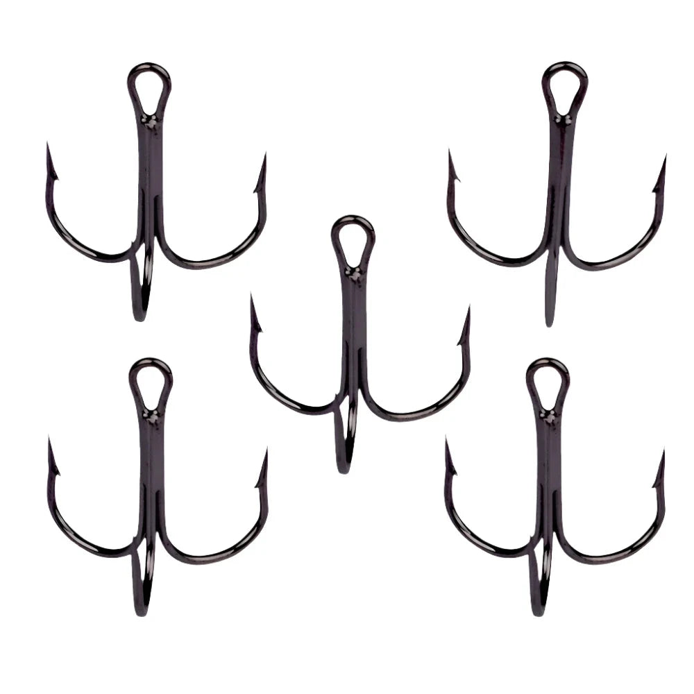 Treble Hooks (Black, Sharpened) Bobber Bargain