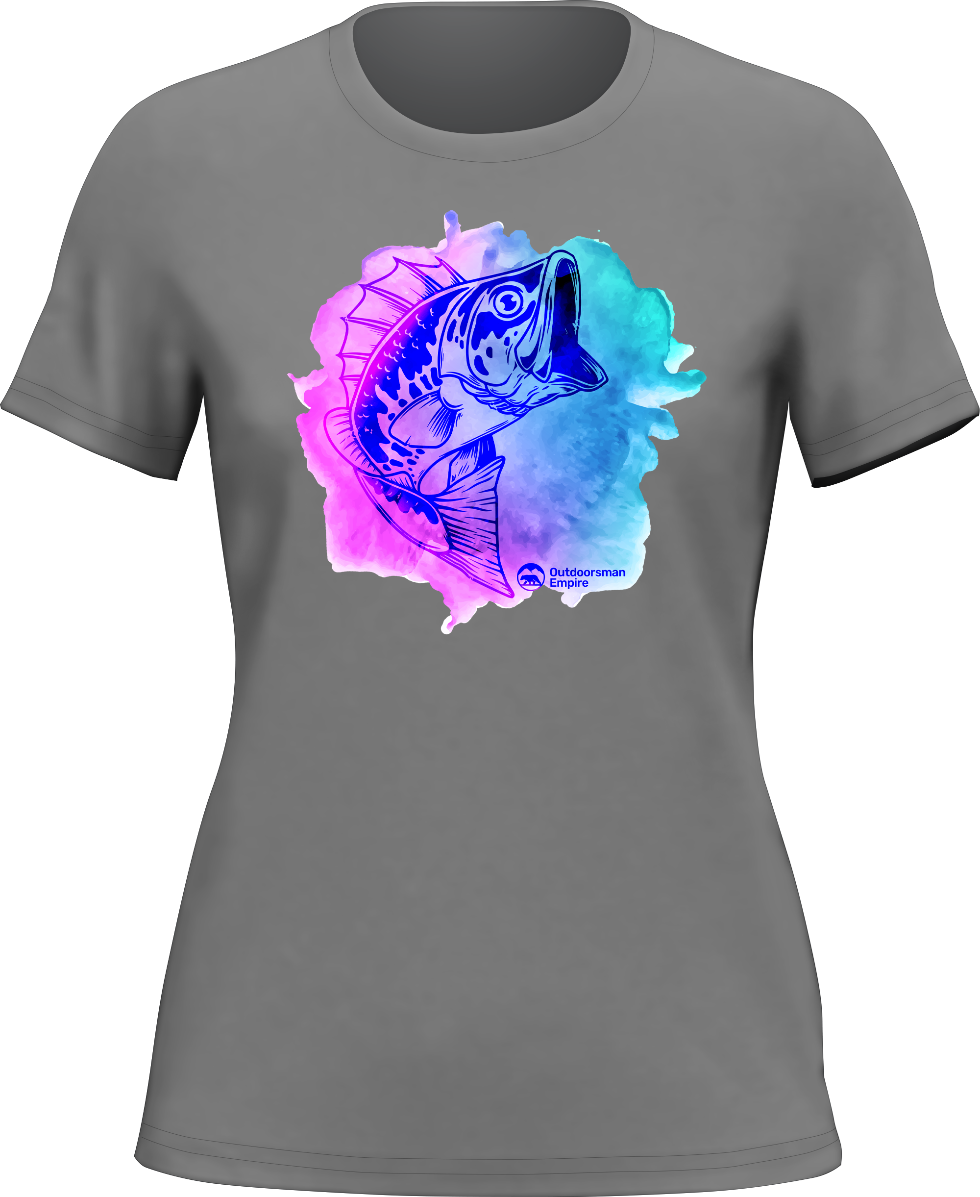 Watercolor Fishing T-Shirt for Women