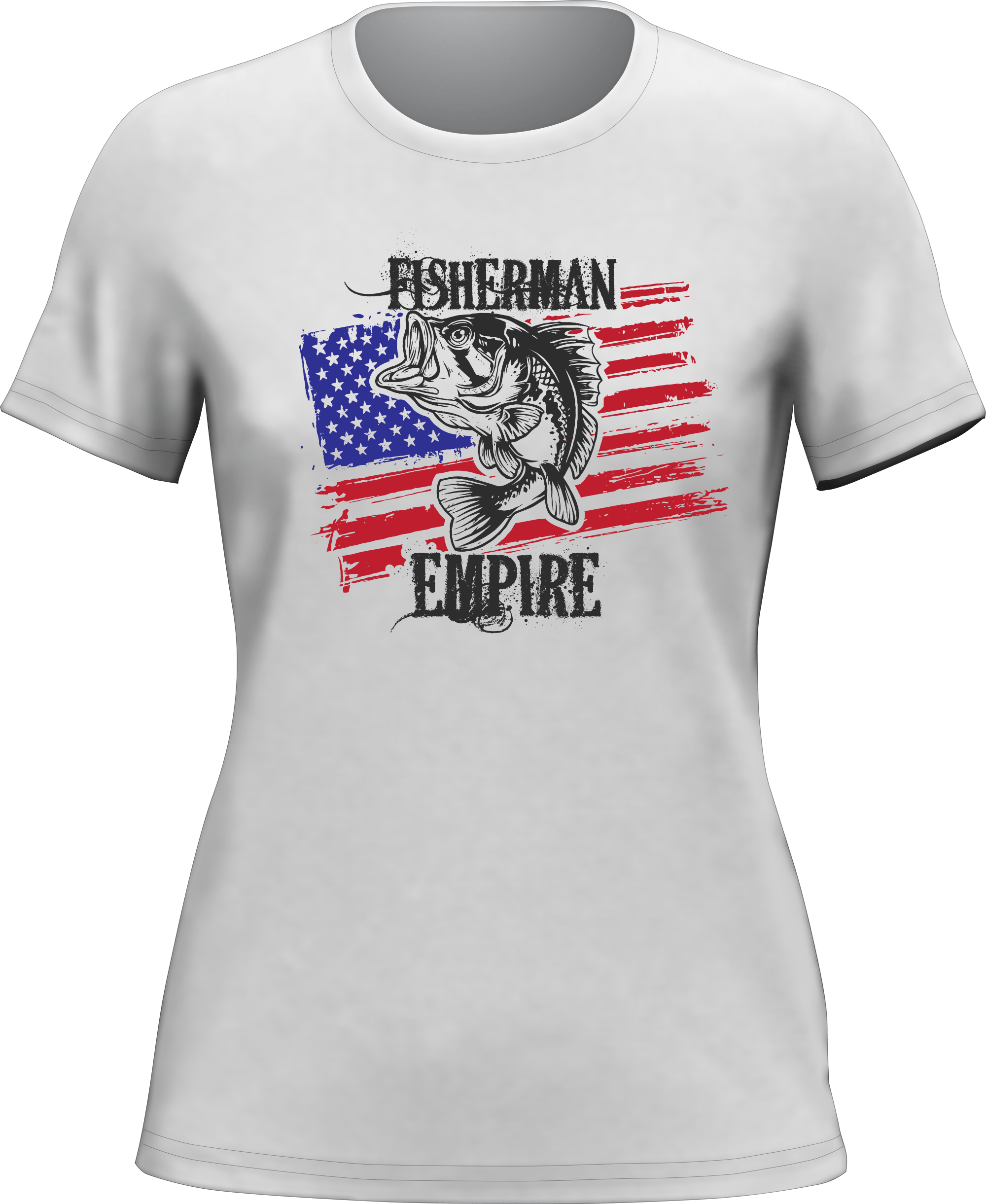 Camiseta de pescador con estampado del Imperio Americano para mujer