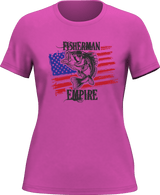 Camiseta de pescador con estampado del Imperio Americano para mujer