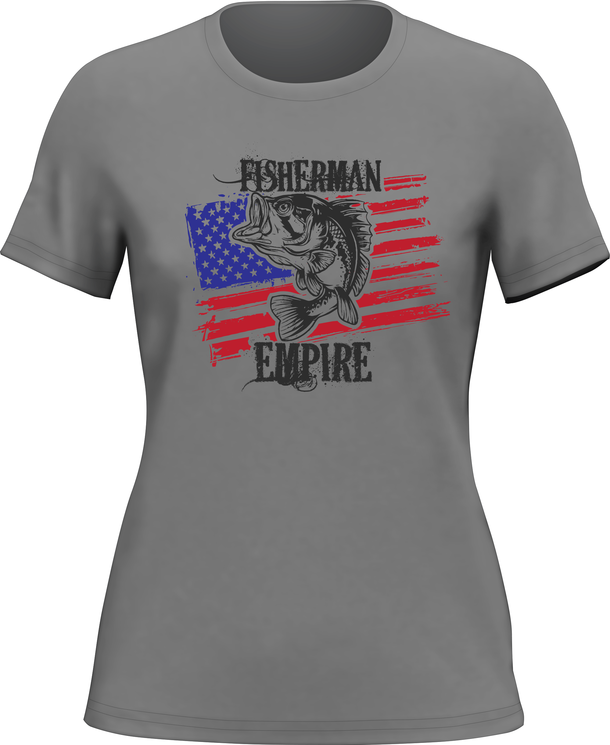 Camiseta de pescador con estampado del Imperio Americano para mujer
