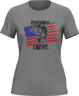 Camiseta de pescador con estampado del Imperio Americano para mujer