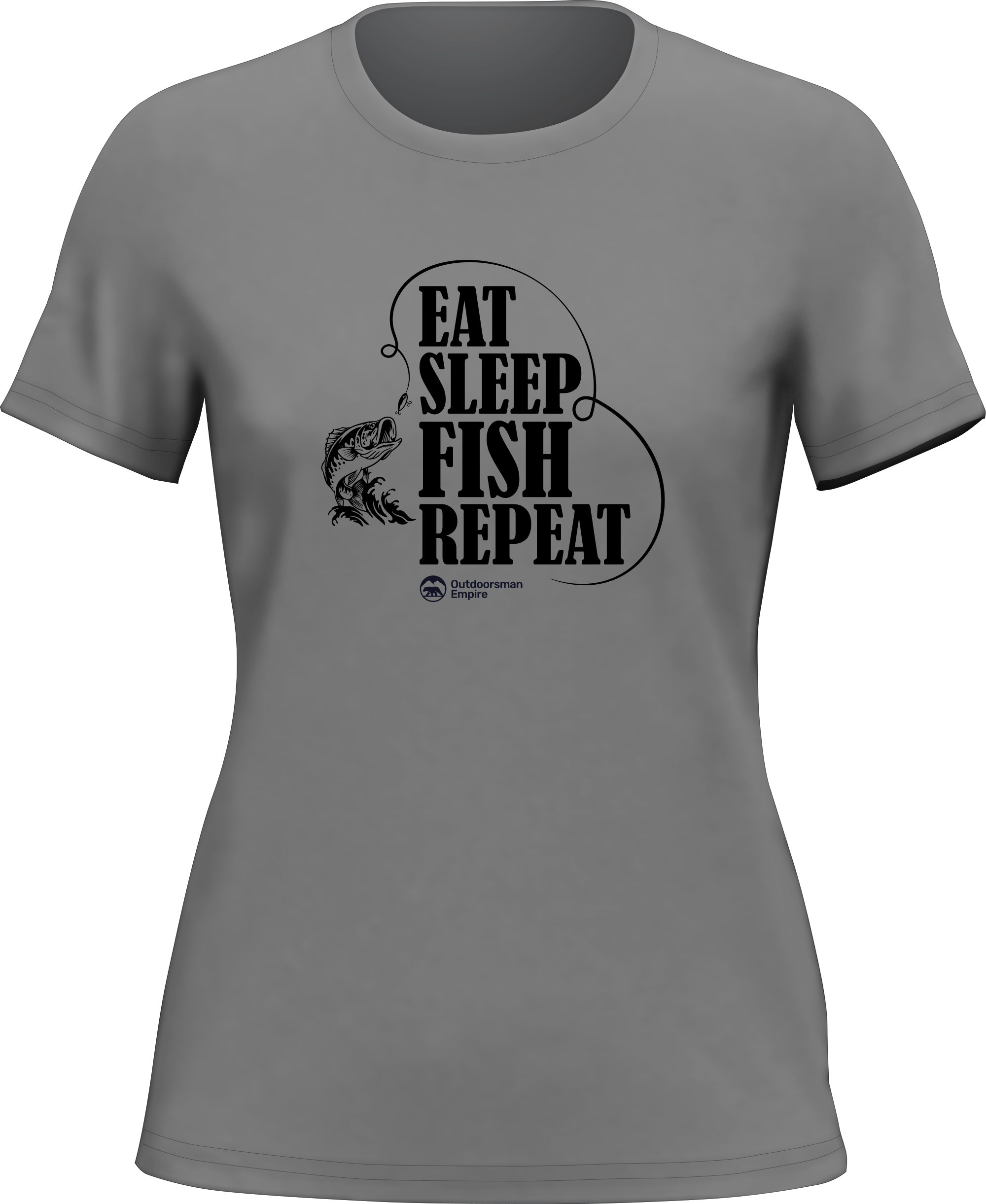 Eat Sleep Fish Repeat T-Shirt for Women