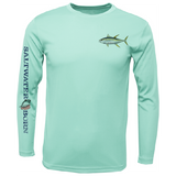 Yellowfin Tuna on Chest Long Sleeve UPF 50+ Dry-Fit Shirt