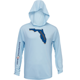 Orange and Blue Long Sleeve UPF 50+ Dry-Fit Hoodie
