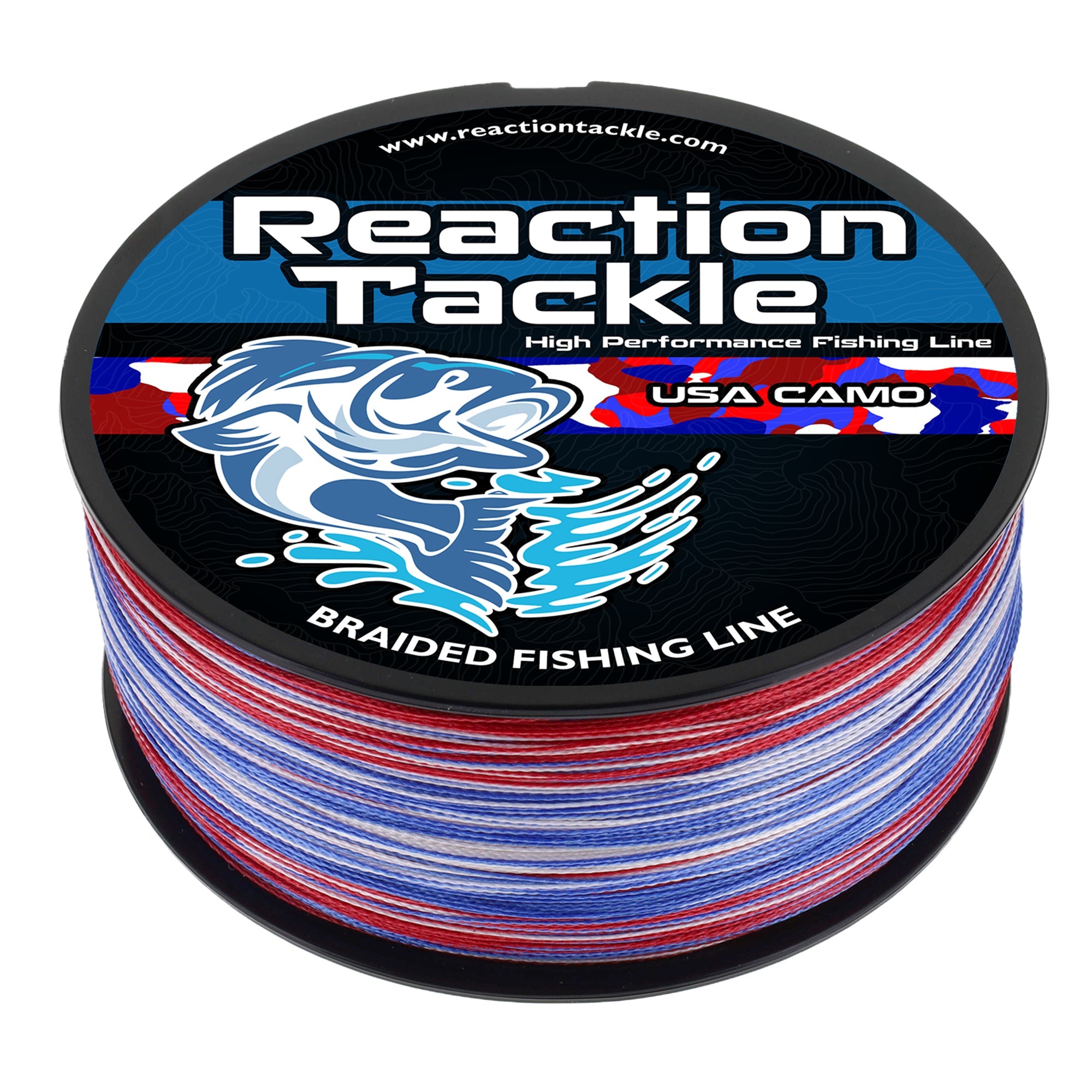 Línea de pesca trenzada Reaction Tackle - Camuflaje de EE. UU.