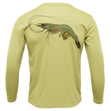 USA Jumbo Gulf Shrimp Long Sleeve UPF 50+ Dry-Fit Shirt