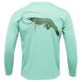 USA Jumbo Gulf Shrimp Long Sleeve UPF 50+ Dry-Fit Shirt