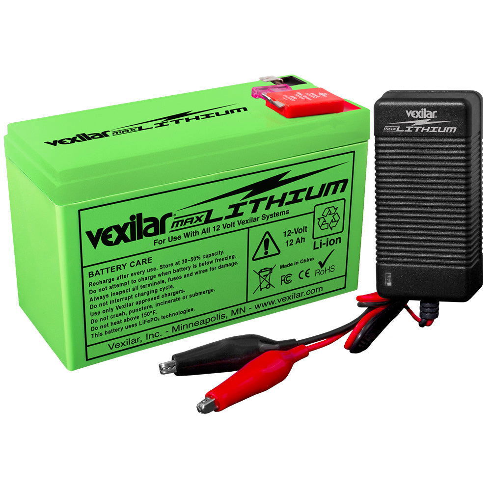 Vexilar 12V 9/12Ah Lithium Battery & Rapid Charger Bobber Bargain