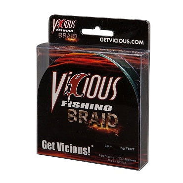 Vicious Moss Green Braided Line (150yd) Bobber Bargain