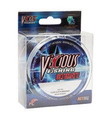 Vicious Ultimate Clear/Blue Mono Line (100yd/330yd, 1/4lb) Bobber Bargain