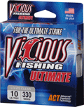 Vicious Ultimate Clear/Blue Mono Line (100yd/330yd, 1/4lb) Bobber Bargain