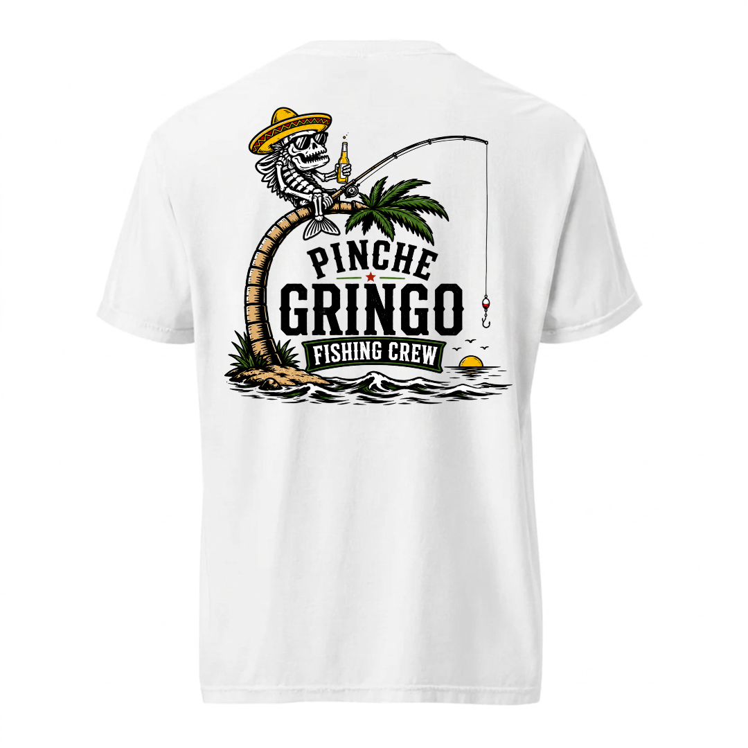 Pinche Gringo Fishing Crew Palm Tree Shirt