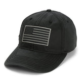 Gorra para papá con bandera estadounidense de tela encerada.