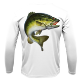 Marietta, GA Freshwater Born Largemouth Bass Men's Long Sleeve UPF 50+ Dry-Fit Shirt