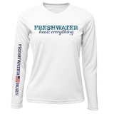 Michigan "Freshwater Heals Everything" Women's Long Sleeve UPF 50+ Dry-Fit Shirt