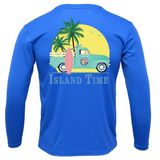 Key West, FL Island Time Men's Long Sleeve UPF 50+ Dry-Fit Shirt