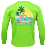 Key West, FL Island Time Men's Long Sleeve UPF 50+ Dry-Fit Shirt