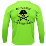 Tampa Bay, FL "All For Rum and Rum For All" Men's Long Sleeve UPF 50+ Dry-Fit Shirt