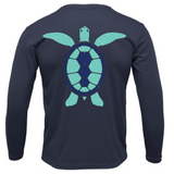 Key West, FL Turtle Men's Long Sleeve UPF 50+ Dry-Fit Shirt