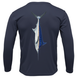 Siesta Key, FL Marlin Men's Long Sleeve UPF 50+ Dry-Fit Shirt