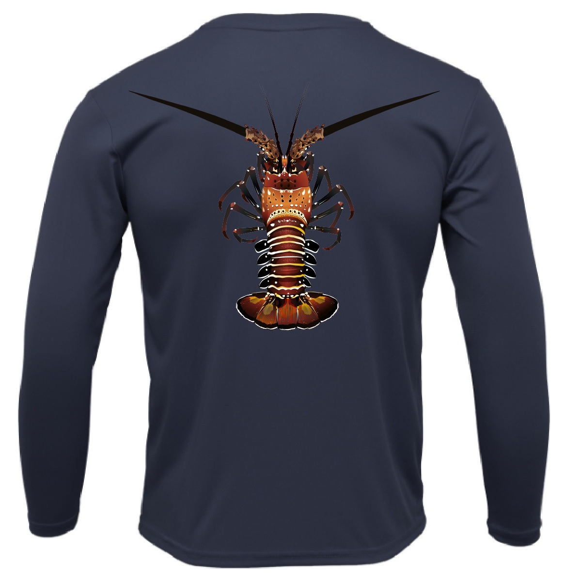 Key West, FL Realistic Lobster Men's Long Sleeve UPF 50+ Dry-Fit Shirt
