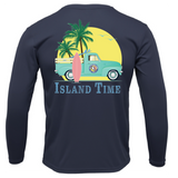Key West, FL Island Time Men's Long Sleeve UPF 50+ Dry-Fit Shirt
