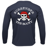 Siesta Key, FL "Surrender The Booty" Men's Long Sleeve UPF 50+ Dry-Fit Shirt